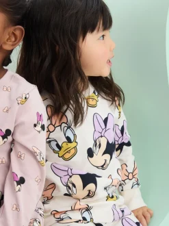 Nachtkleding En Pyjama's|Pyjama's|Next Roze/blauw/wit - Minnie Mouse knusse pyjama's verpakking van 3 (9mnd -12jr)