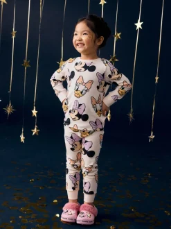 Nachtkleding En Pyjama's|Pyjama's|Next Roze/blauw/wit - Minnie Mouse knusse pyjama's verpakking van 3 (9mnd -12jr)