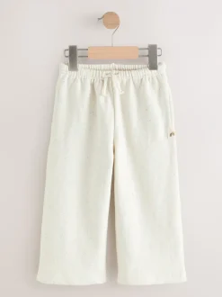 Jeans En Joggingbroeken|Broeken En Leggings*Next - Set van 3 joggingbroeken met wijde pijpen (3mnd-7jr) Roze/bordeauxrood/beigegrijs