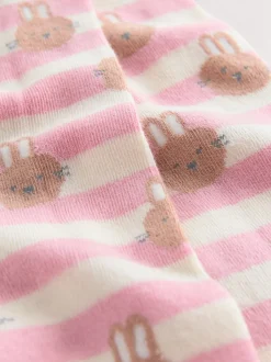 Sokken En Panty's|Sokken En Panty's*Next Roze/crème - Cotton Rich Bunny Character Tights