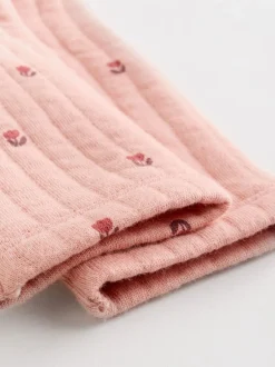 Babypakjes En Babypyjama's|Next Roze/crème - Quilted Baby Sleepsuits 2 Pack