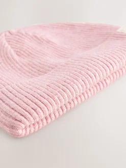 Mutsjes En Antikrabwantjes|Mutsen, Handschoenen En Sjaals*Next Roze/crème - Set van 2 gebreide babymutsen met kabelpatroon (0mnd-2jr)