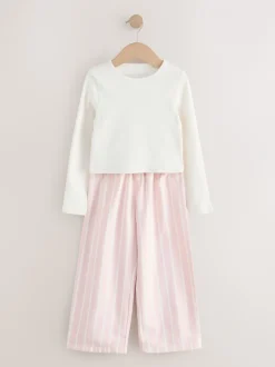 Nachtkleding En Pyjama's|Pyjama's*Next - Set van 2 geweven pyjamabroeken (3-16jr) Roze/crème