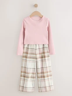 Nachtkleding En Pyjama's|Pyjama's*Next - Set van 2 geweven pyjamabroeken (3-16jr) Roze/crème