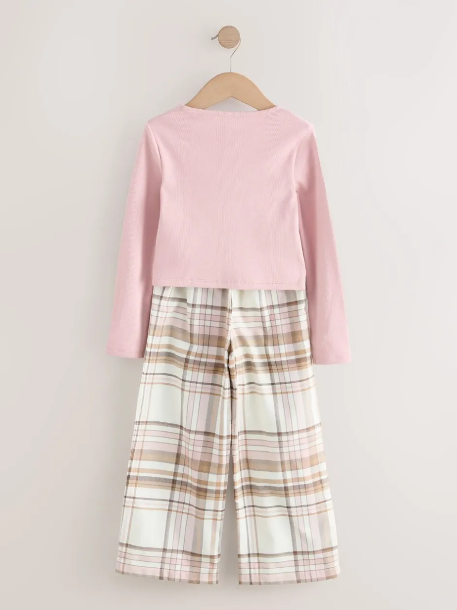 Nachtkleding En Pyjama's|Pyjama's*Next - Set van 2 geweven pyjamabroeken (3-16jr) Roze/crème