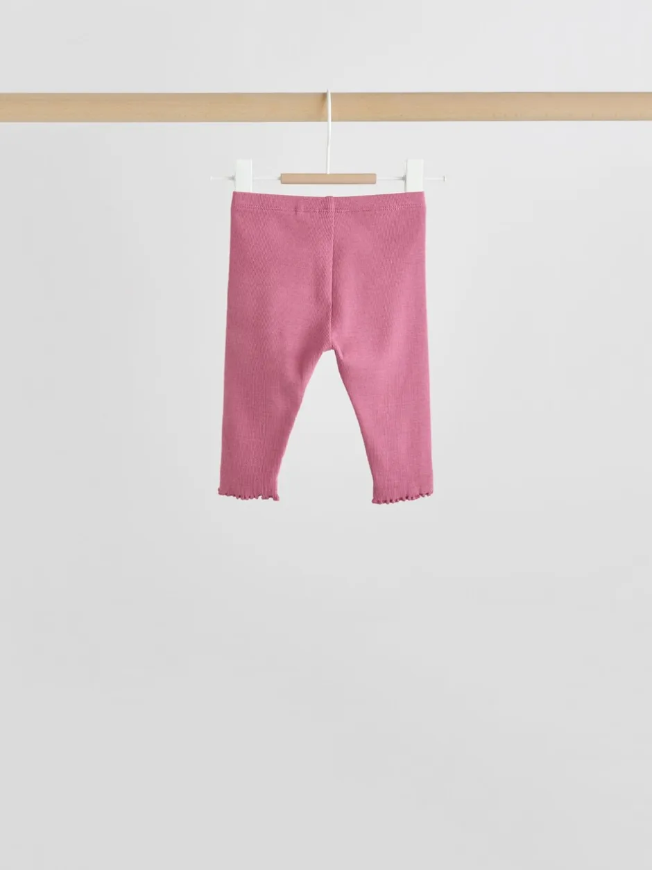 Tops|Tops|Next Roze/crème bloem - Baby set van top met Lange mouwen en Leggings 8 Pieces (0mnd -2jr)