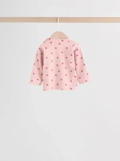 Tops|Sets En Combisets|Next Roze/crème/bruine print - 6 -delige set van top met lange mouwen en leggings (0mnd -3jr)