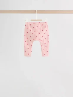 Tops|Sets En Combisets|Next Roze/crème/bruine print - 6 -delige set van top met lange mouwen en leggings (0mnd -3jr)