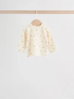 Tops|Sets En Combisets|Next Roze/crème/bruine print - 6 -delige set van top met lange mouwen en leggings (0mnd -3jr)