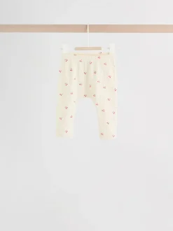 Tops|Sets En Combisets|Next Roze/crème/bruine print - 6 -delige set van top met lange mouwen en leggings (0mnd -3jr)