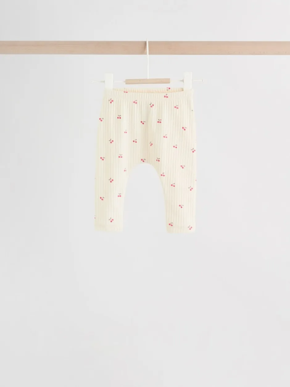 Tops|Sets En Combisets|Next Roze/crème/bruine print - 6 -delige set van top met lange mouwen en leggings (0mnd -3jr)