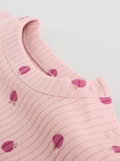 Tops|Sets En Combisets|Next Roze/crème/bruine print - 6 -delige set van top met lange mouwen en leggings (0mnd -3jr)