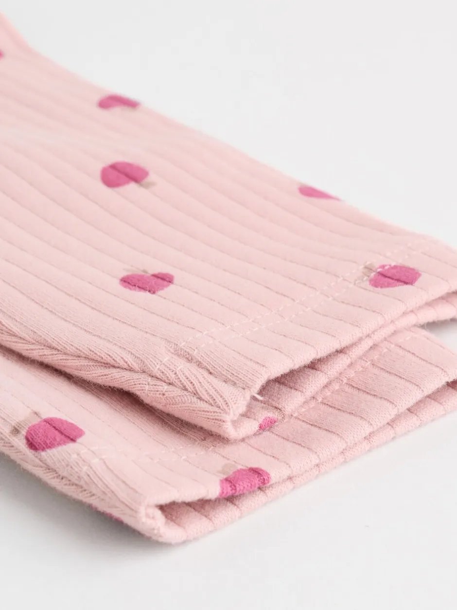 Tops|Sets En Combisets|Next Roze/crème/bruine print - 6 -delige set van top met lange mouwen en leggings (0mnd -3jr)