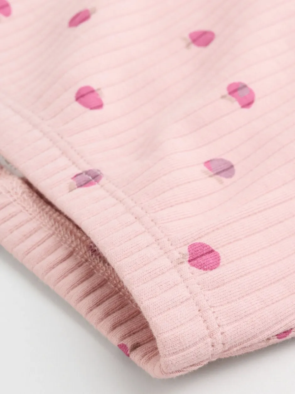 Tops|Sets En Combisets|Next Roze/crème/bruine print - 6 -delige set van top met lange mouwen en leggings (0mnd -3jr)