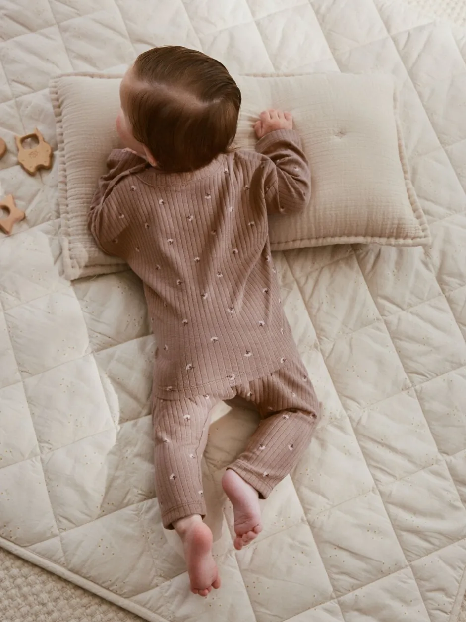 Tops|Sets En Combisets|Next Roze/crème/bruine print - 6 -delige set van top met lange mouwen en leggings (0mnd -3jr)