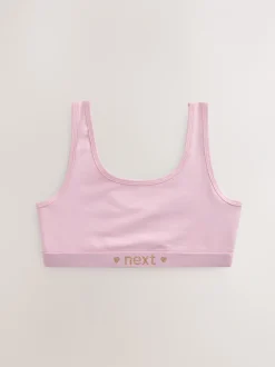 Alle Ondergoed*Next Roze/grijs - Set van 3 crop tops met diepe ronde hals (5 - 16 jr)