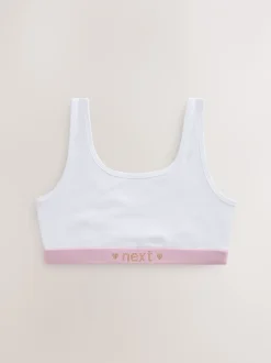 Alle Ondergoed*Next Roze/grijs - Set van 3 crop tops met diepe ronde hals (5 - 16 jr)