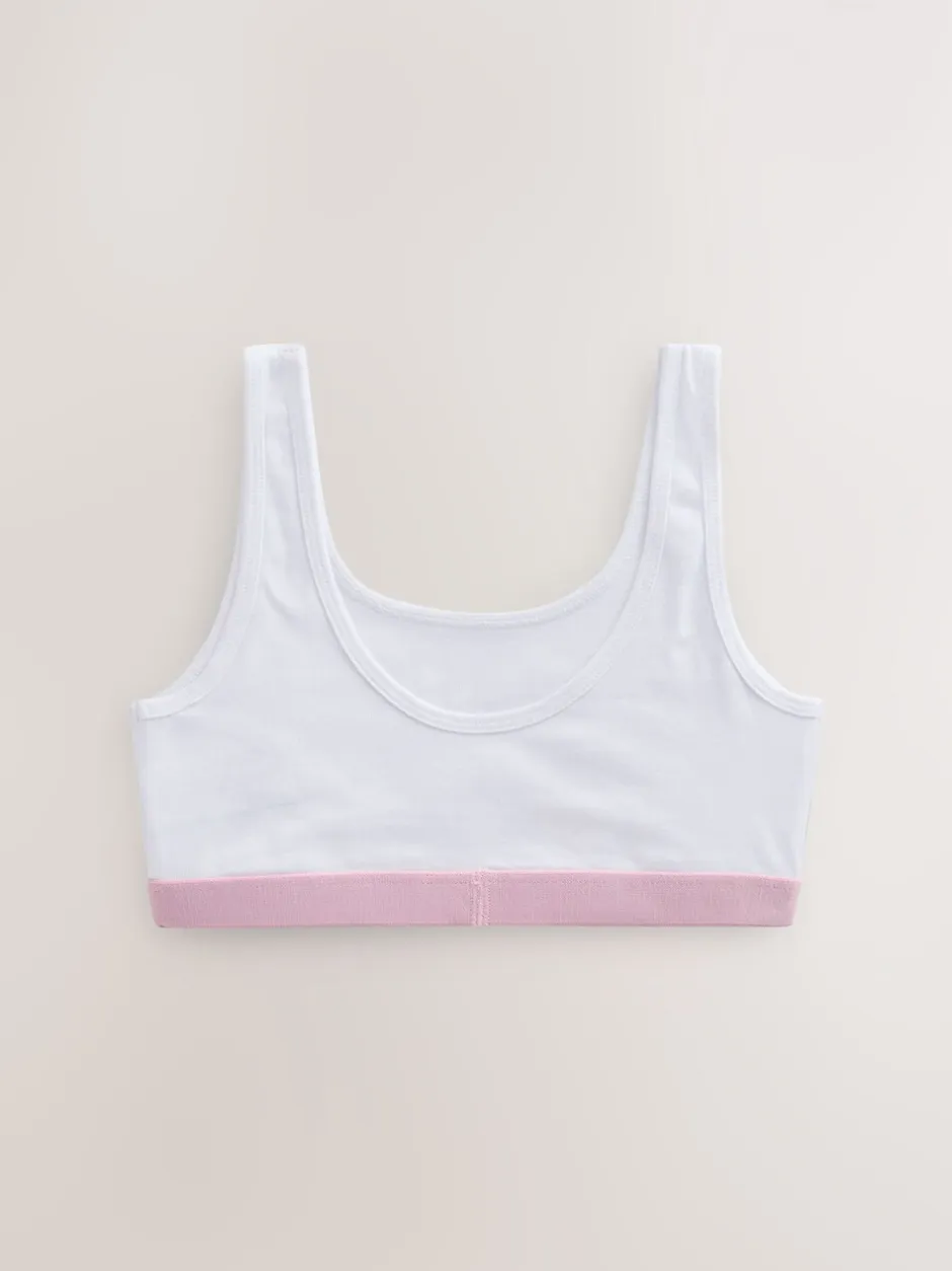 Alle Ondergoed*Next Roze/grijs - Set van 3 crop tops met diepe ronde hals (5 - 16 jr)
