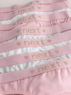 Alle Ondergoed|Next - Verpakking van 7 bikinibroekjes (5-16 jr) Roze/grijs
