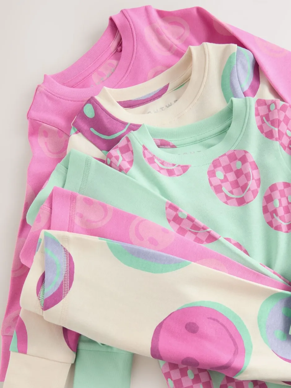 Multipacks|Nachtkleding En Pyjama's*Next Roze/Groene glimlach - Verpakking van 3 knusse pyjama's (9 mnd-12 jr)