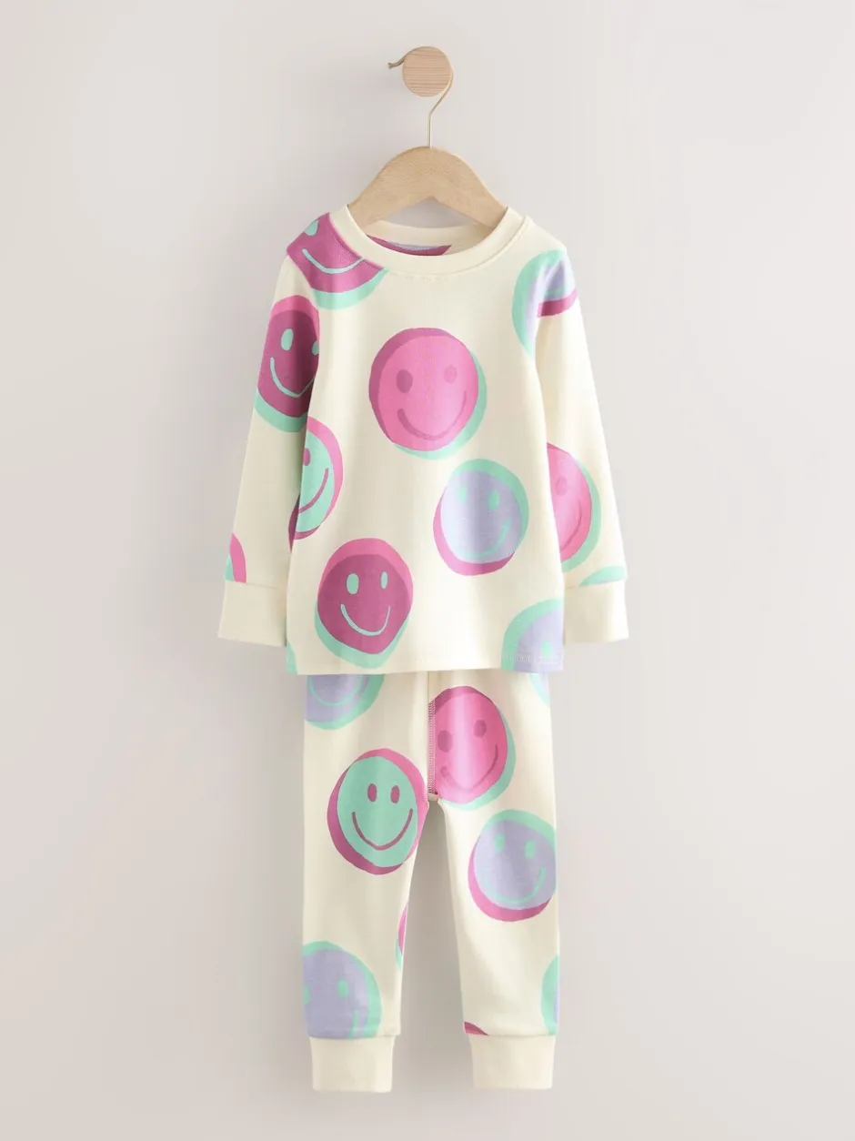 Multipacks|Nachtkleding En Pyjama's*Next Roze/Groene glimlach - Verpakking van 3 knusse pyjama's (9 mnd-12 jr)
