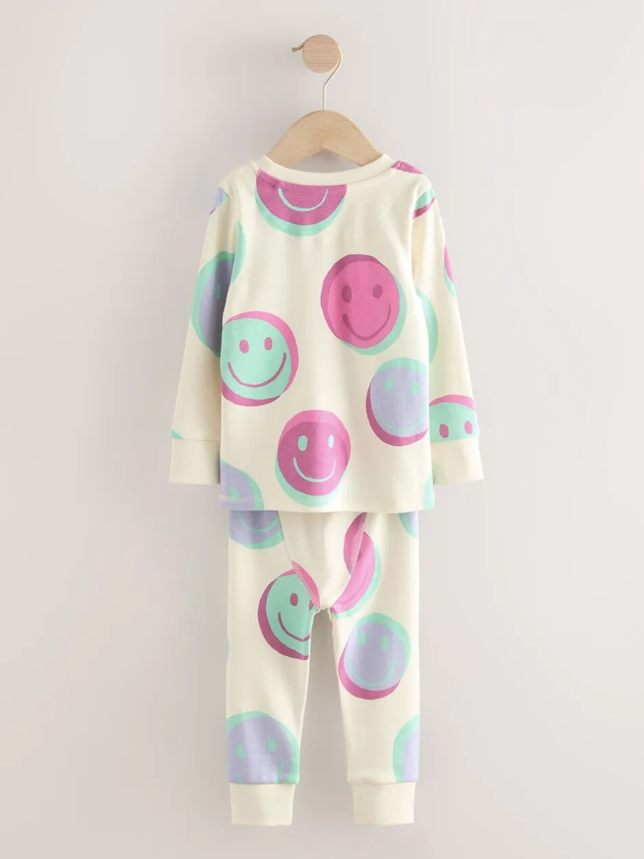 Multipacks|Nachtkleding En Pyjama's*Next Roze/Groene glimlach - Verpakking van 3 knusse pyjama's (9 mnd-12 jr)