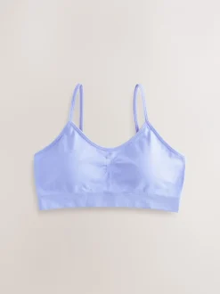 Alle Ondergoed|Next - Naadloze Cropped Tops 2 Pack met uitneembare, licht gewatteerde cups (7-16jaar) Roze/lila
