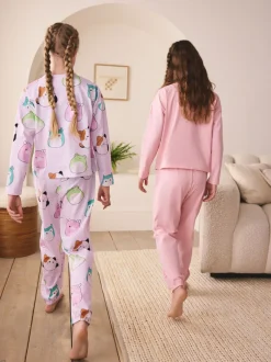 Nachtkleding En Pyjama's|Pyjama's|Next Roze/lila - Squishmallow pyjama's 2 stuks (5-14jaar)