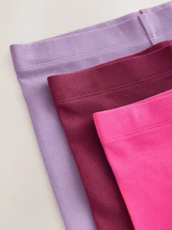 Broeken En Leggings|Next Roze/lila/bessenkleur - Verpakking van 3 leggings (3-16 jr)