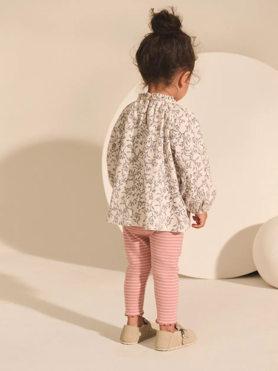 Tops|T-Shirts|Next - Geborduurde tops met lange mouwen (3mnd -7jr) Roze/naturel