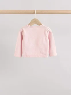 Gebreide Kleding|Next Roze/naturel - Verpakking van 2 100% katoenen vesten (0 mnd - 3 jr)