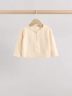 Gebreide Kleding|Next Roze/naturel - Verpakking van 2 100% katoenen vesten (0 mnd - 3 jr)