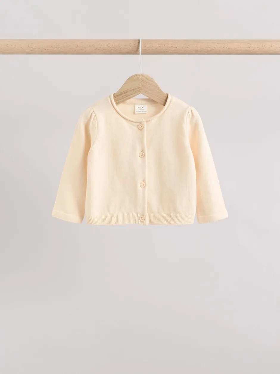 Gebreide Kleding|Next Roze/naturel - Verpakking van 2 100% katoenen vesten (0 mnd - 3 jr)