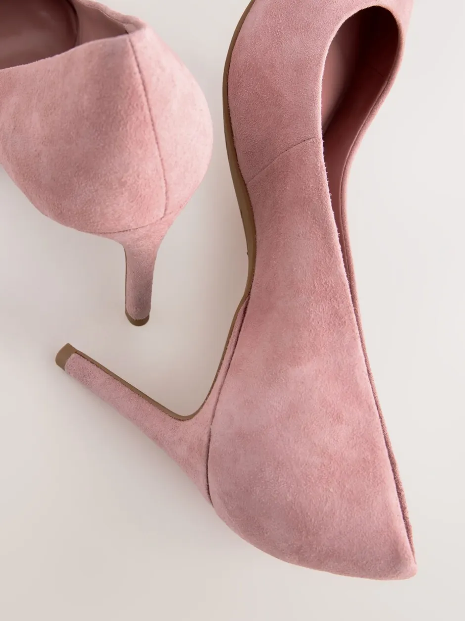 Schoenen Met Hakken|Next Rozenroze suède - Leren mid-court pumps