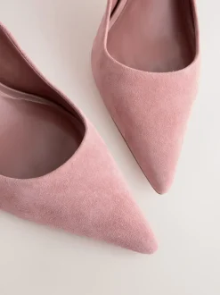 Schoenen Met Hakken|Next Rozenroze suède - Leren mid-court pumps