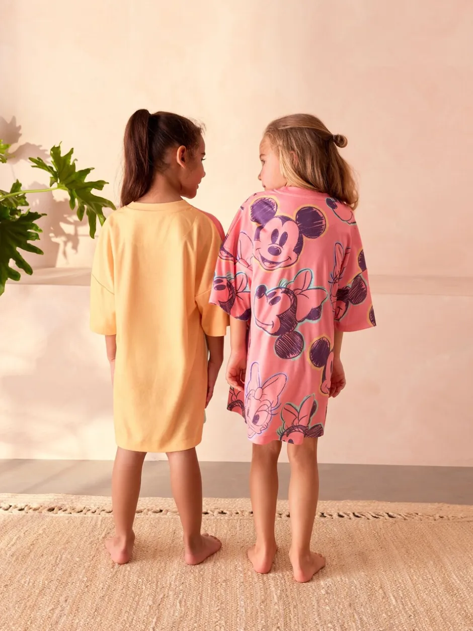 Nachtponnen*Next Roze/oranje - Minnie Mouse licentie nachthemd 2 pack (2-14jaar)