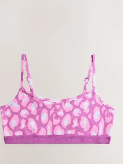 Alle Ondergoed*Next - Set van 3 crop tops (5-16 jr) Roze/paars