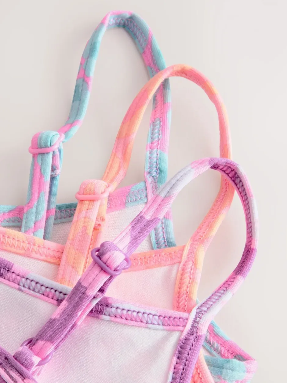 Alle Ondergoed*Next - Set van 3 crop tops (5-16 jr) Roze/paars