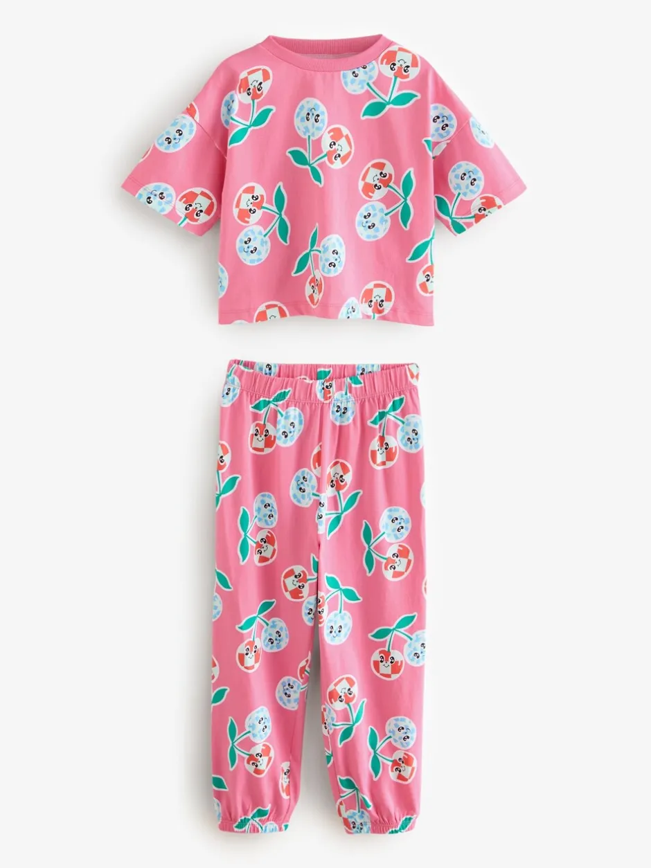 Nachtkleding En Pyjama's|Pyjama's|Next - Verpakking van 3 pyjama's met joggingbroek (3 - 16 jr) Roze/paars