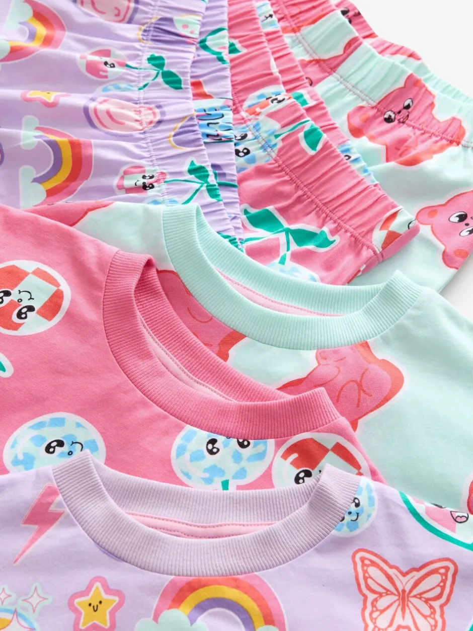 Nachtkleding En Pyjama's|Pyjama's|Next - Verpakking van 3 pyjama's met joggingbroek (3 - 16 jr) Roze/paars