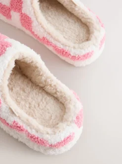 Pantoffels*Next Roze/rood - Check Cherry Mule Slippers