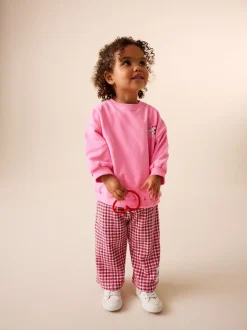 Tops|Sets En Combisets*Next Roze/rood - Disney Minnie Mouse Long Sleeve Top and Trousers Set (3mths-7yrs)