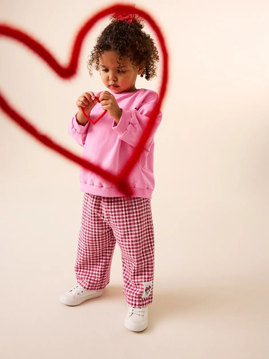 Tops|Sets En Combisets*Next Roze/rood - Disney Minnie Mouse Long Sleeve Top and Trousers Set (3mths-7yrs)