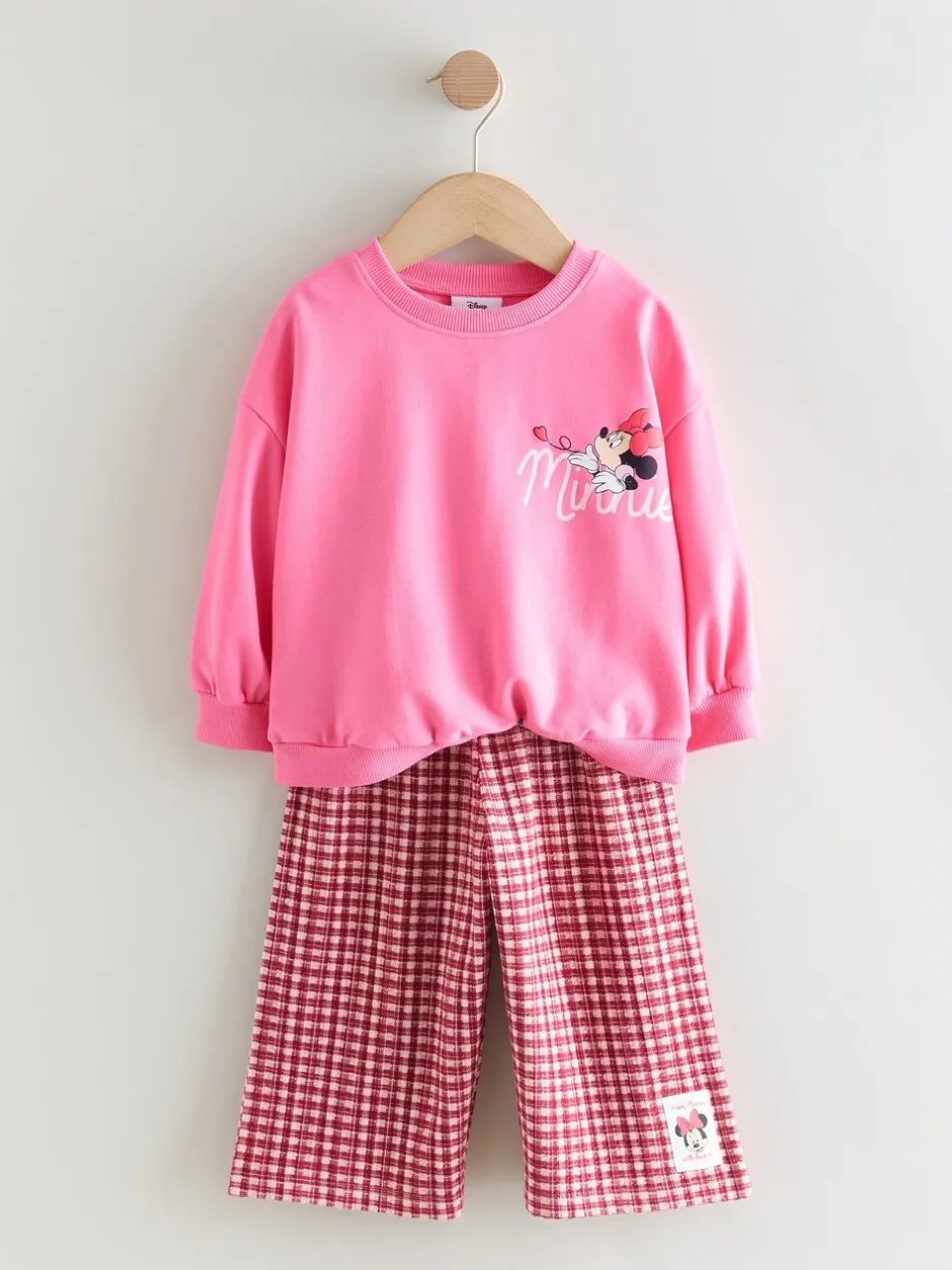 Tops|Sets En Combisets*Next Roze/rood - Disney Minnie Mouse Long Sleeve Top and Trousers Set (3mths-7yrs)