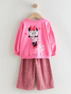 Tops|Sets En Combisets*Next Roze/rood - Disney Minnie Mouse Long Sleeve Top and Trousers Set (3mths-7yrs)