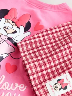 Tops|Sets En Combisets*Next Roze/rood - Disney Minnie Mouse Long Sleeve Top and Trousers Set (3mths-7yrs)
