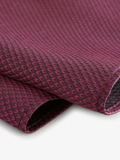 Stropdassen En Pochets|Next Rozerood - Set met textuurrijke stropdas en pochet