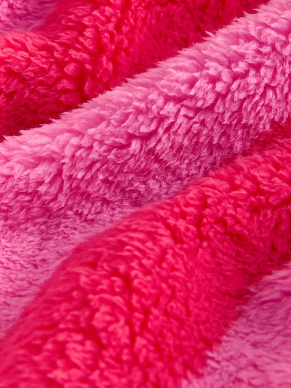 Kamerjassen|Next Roze/rood gestreept - Teddy fleece kamerjas (9mnd -16jr)