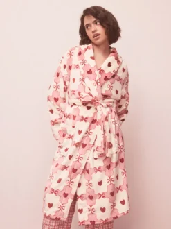 Badjassen|Alle Nacht- En Loungekleding|Next - Superzachte kamerjas Roze/rood met hart