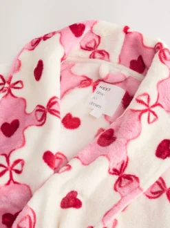 Badjassen|Alle Nacht- En Loungekleding|Next - Superzachte kamerjas Roze/rood met hart